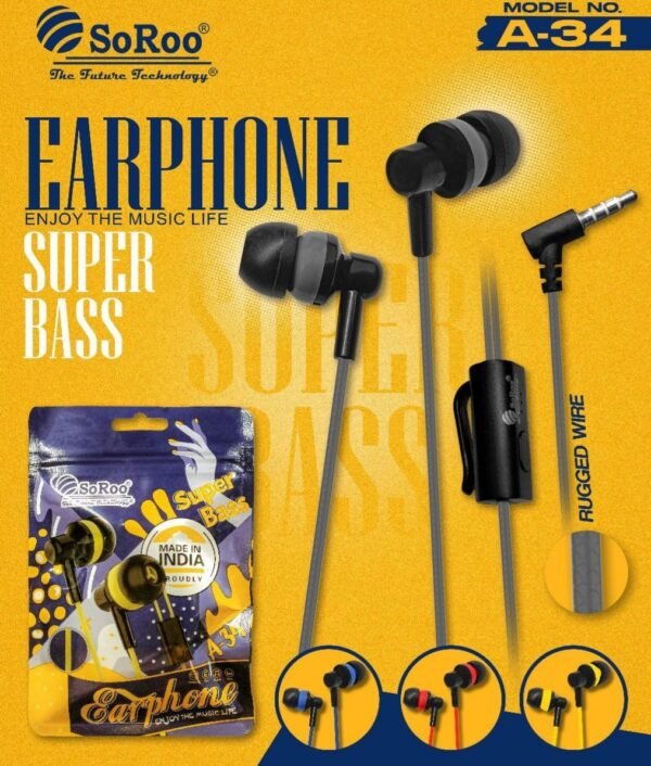 SoRoo EARPHONE ENJOY THE MUSIC LIFE