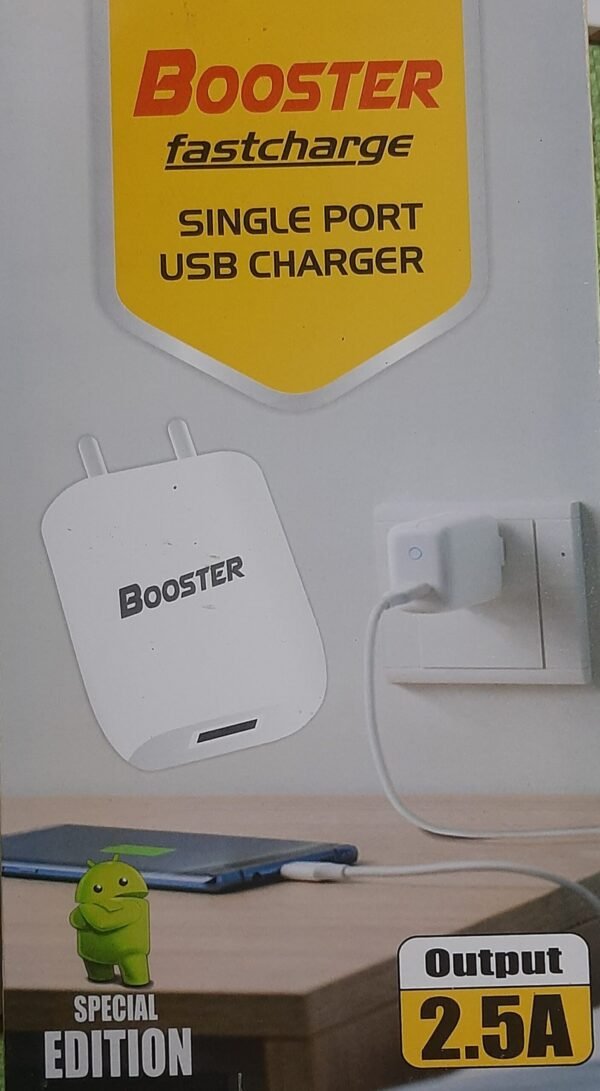 BOOSTER fast chargerSINGLE PORT USB CHARGER 2.5A