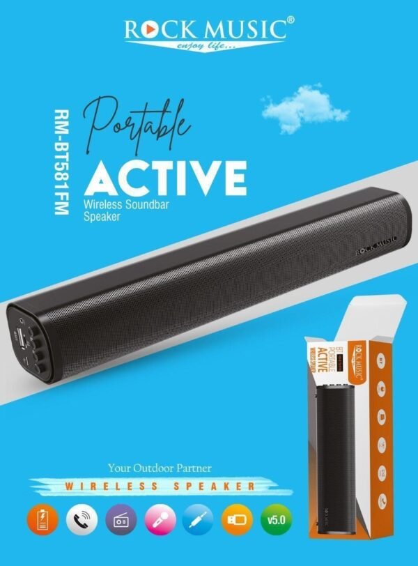 ROCK MUSIC  Wireless Soundbar Speaker