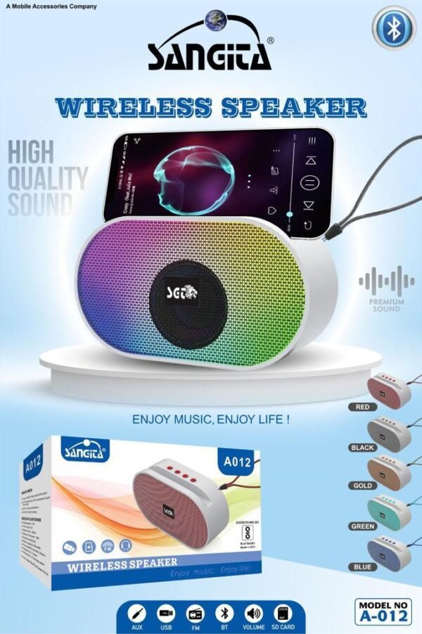 SANGITA WIRELESS SPEAKER HIGH QUALITY SOUND ENJOY MUSIC, ENJOY LIFE!