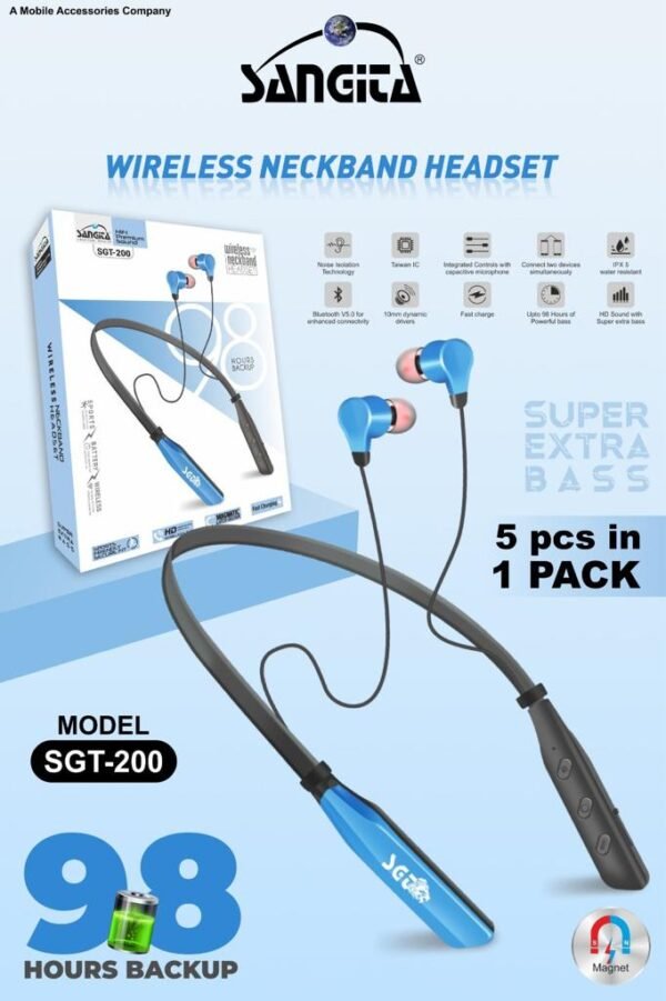 SANGITA WIRELESS NECKBAND HEADSET